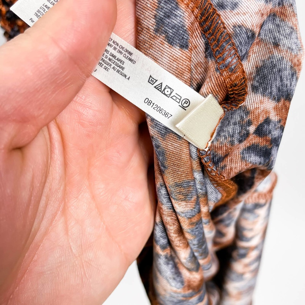 Free People Virgo Moon Mini Dress Leopard Cat Cheetah Print Velvet Velour Boho - Picture 8 of 8
